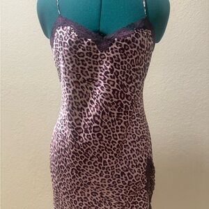 Victoria's Secret Animal Print Satin Chemise
